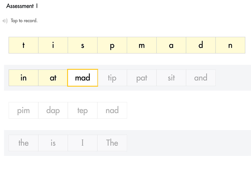 Decodable library assessment