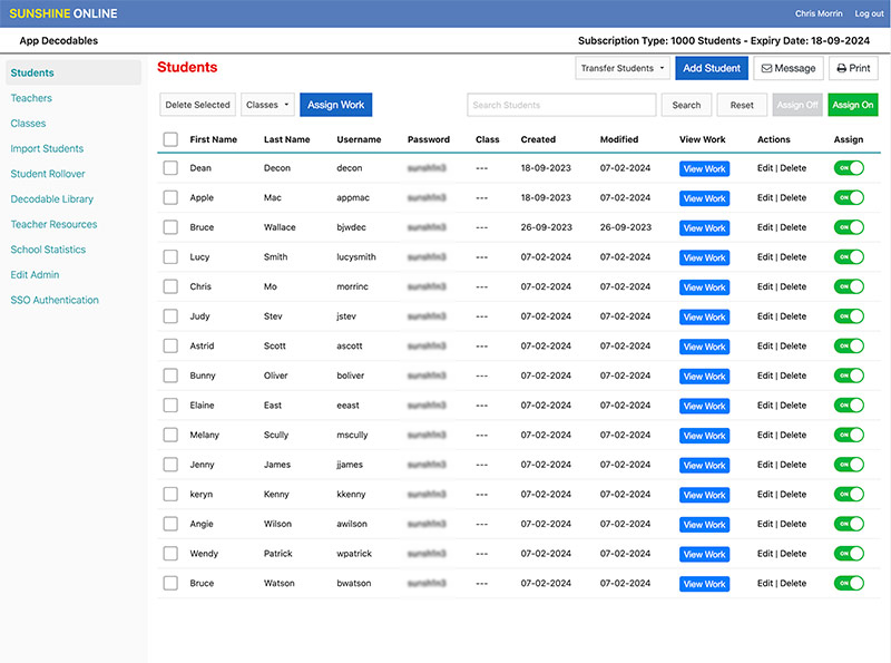 Decodable library managed admin