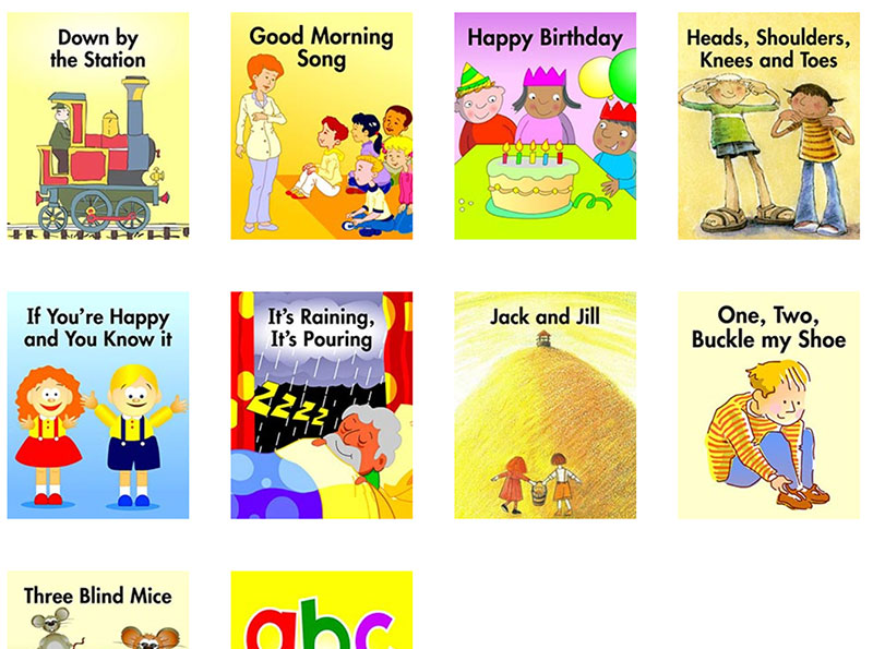 Levelled library songs and rhymes