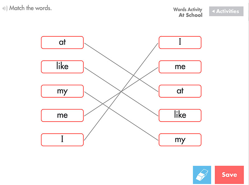 Levelled library words