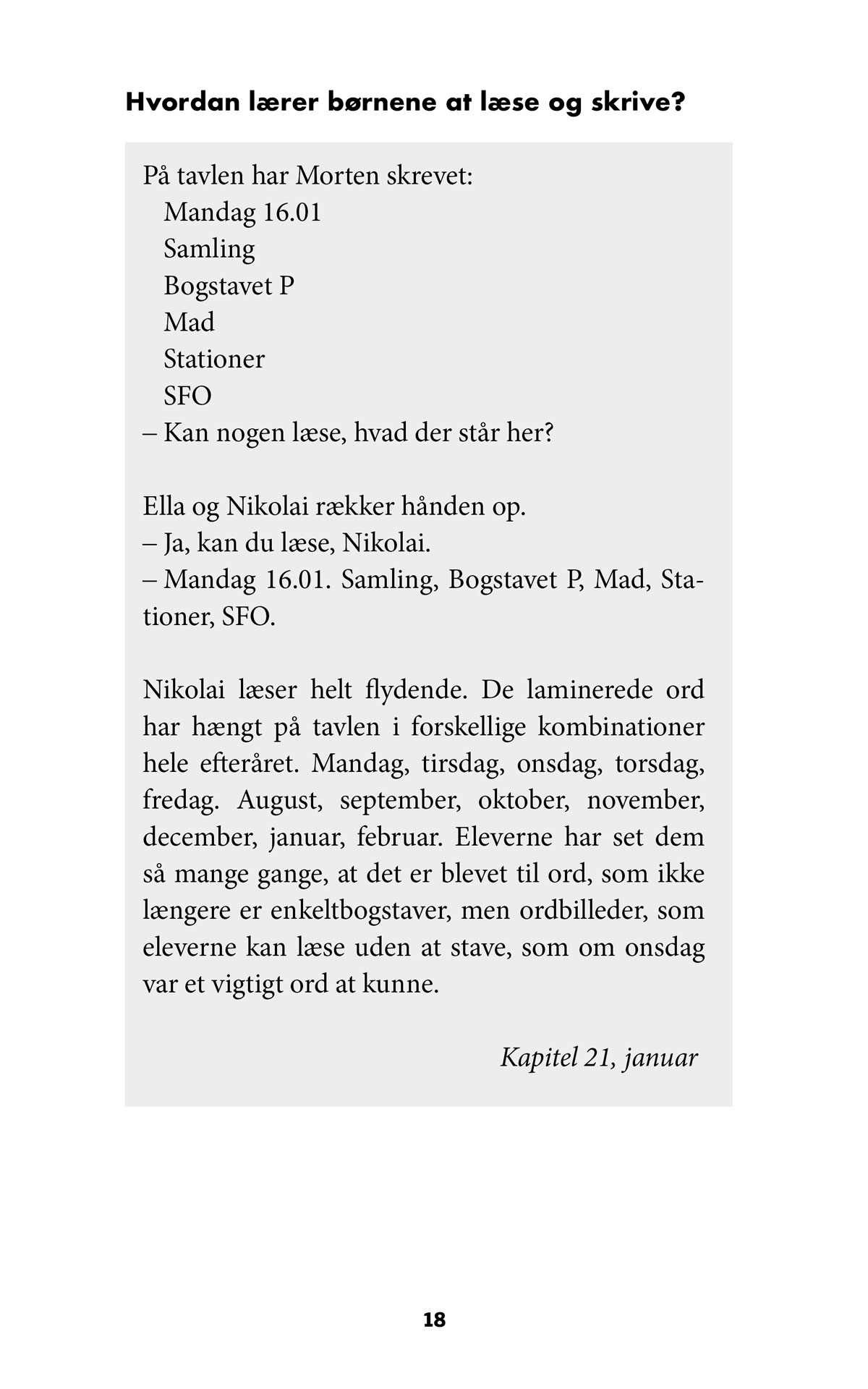 Om livet i en børnehaveklasse – tid til refleksion side 18